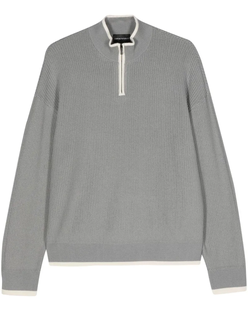 Emporio Armani Pullover mit Reißverschluss - Grau Grau