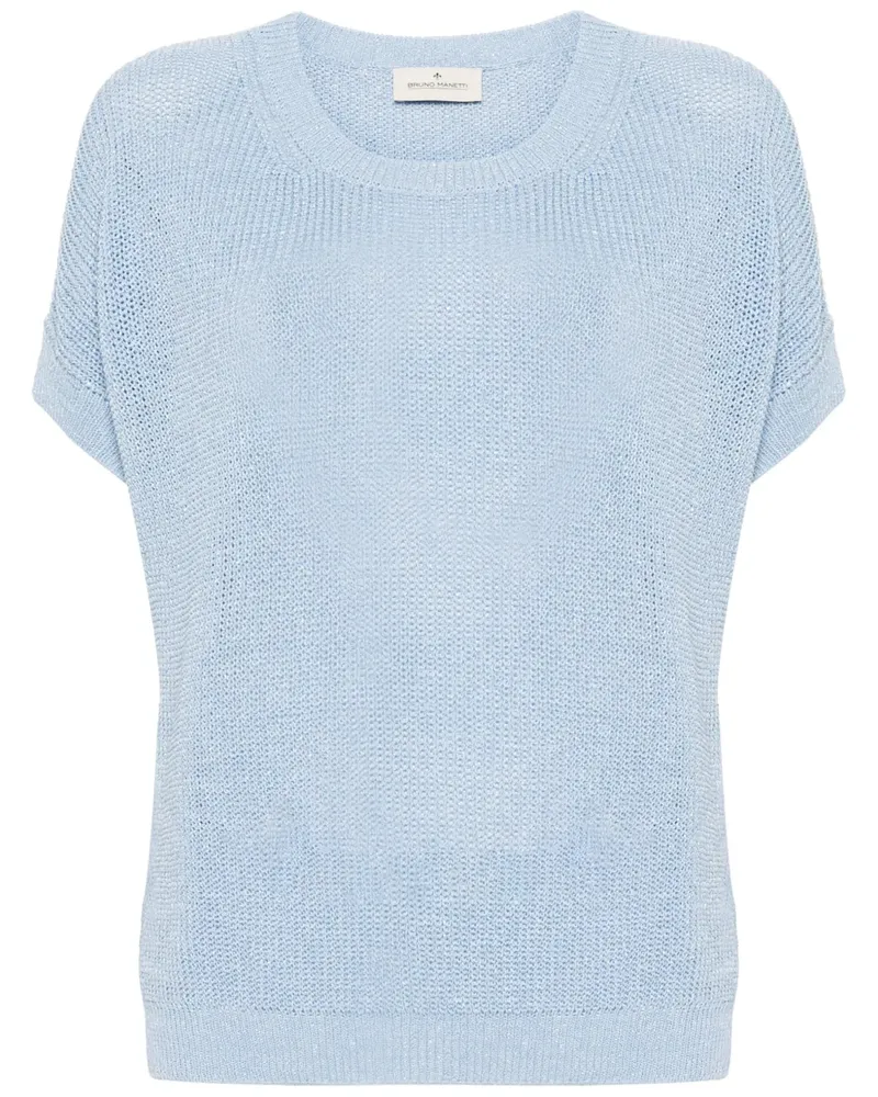 Bruno Manetti Gestrickter Pullover - Blau Blau