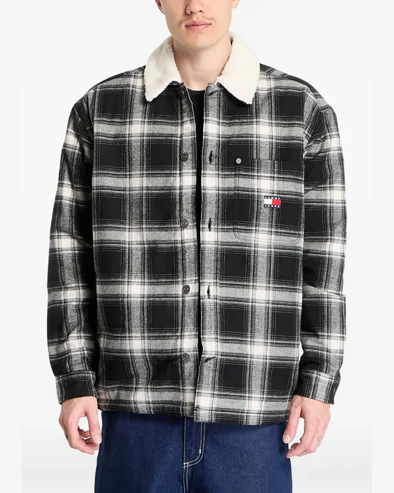 Tommy Hilfiger Karierte Hemdjacke - Schwarz Schwarz