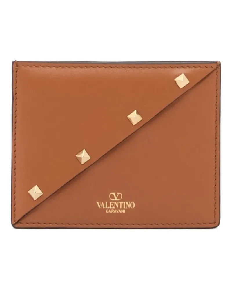 Valentino Garavani Rockstud Wispy Kartenetui aus Kalbsleder - Nude Nude