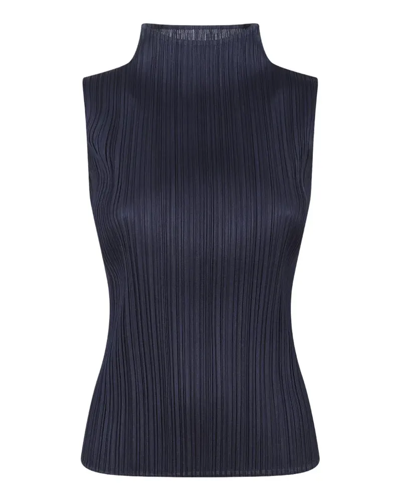 Issey Miyake pleated top - Blau Blau