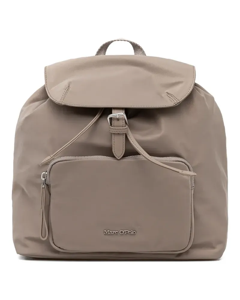 Marc O'Polo medium flap-pocket backpack - Nude Nude