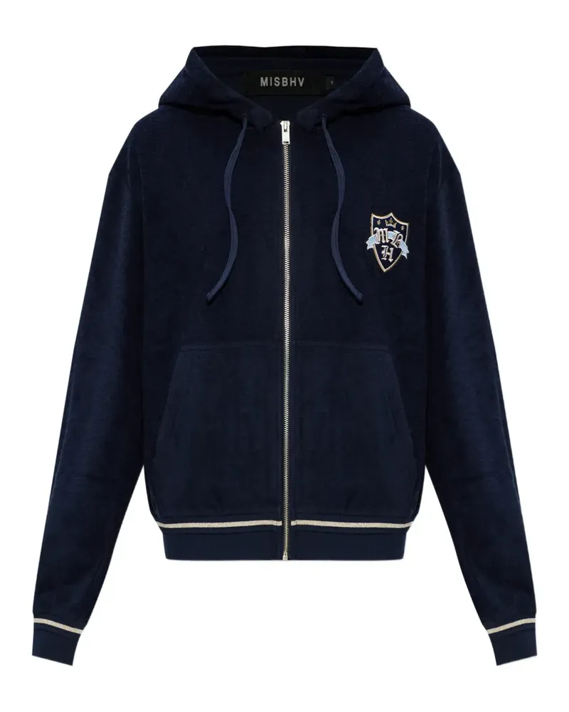 MISBHV logo-embroidered zip-up hoodie - Blau Blau