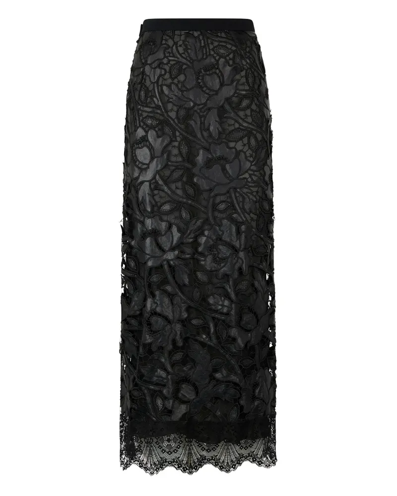 Roberto Cavalli Rock mit Spitze - Schwarz Schwarz