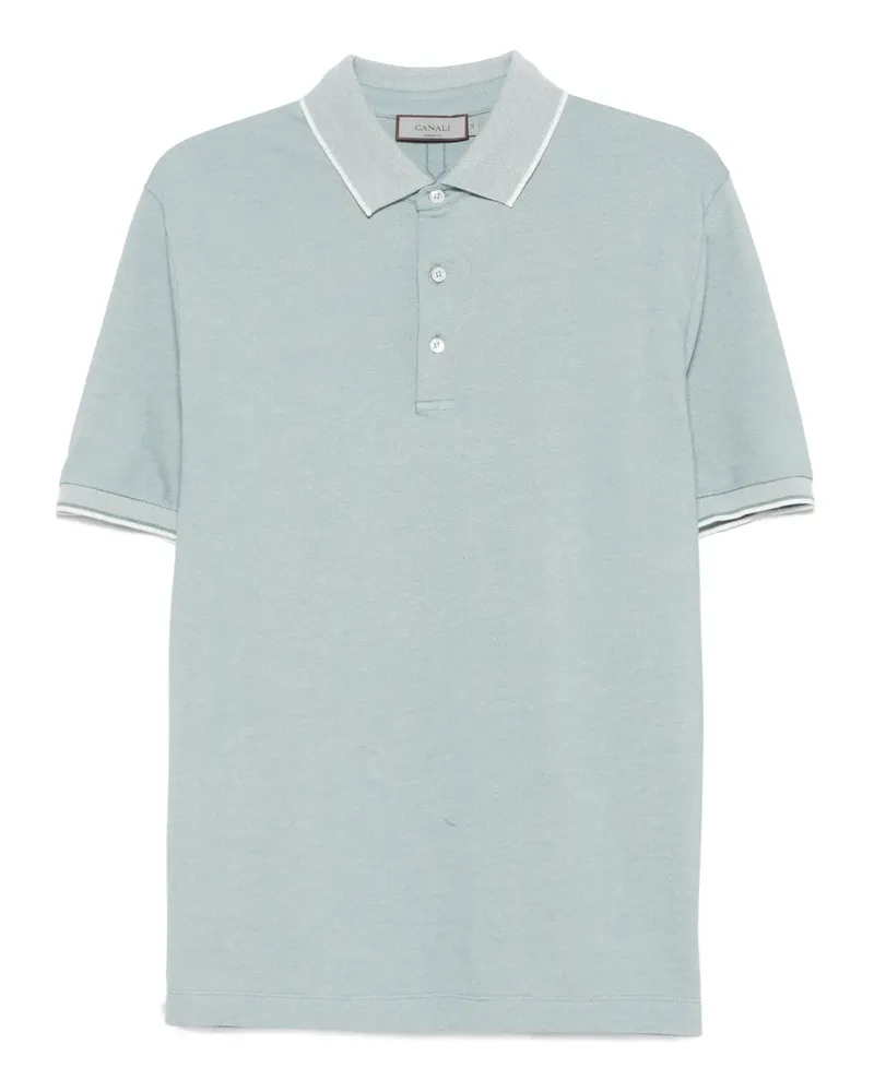 Canali Poloshirt aus Piqué - Grün Grün