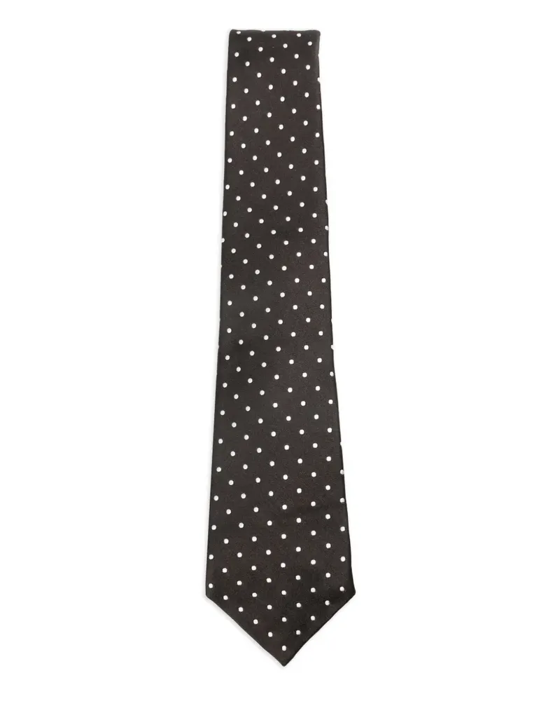 Kiton Krawatte mit Polka Dots - Braun Braun