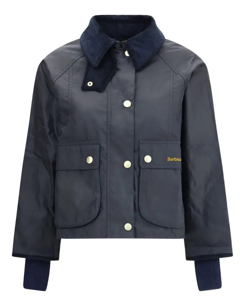 Barbour Jacke mit Cordkragen - Blau Blau