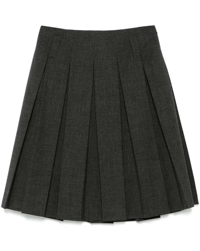 Prada Minirock mit Falten - Grau Grau