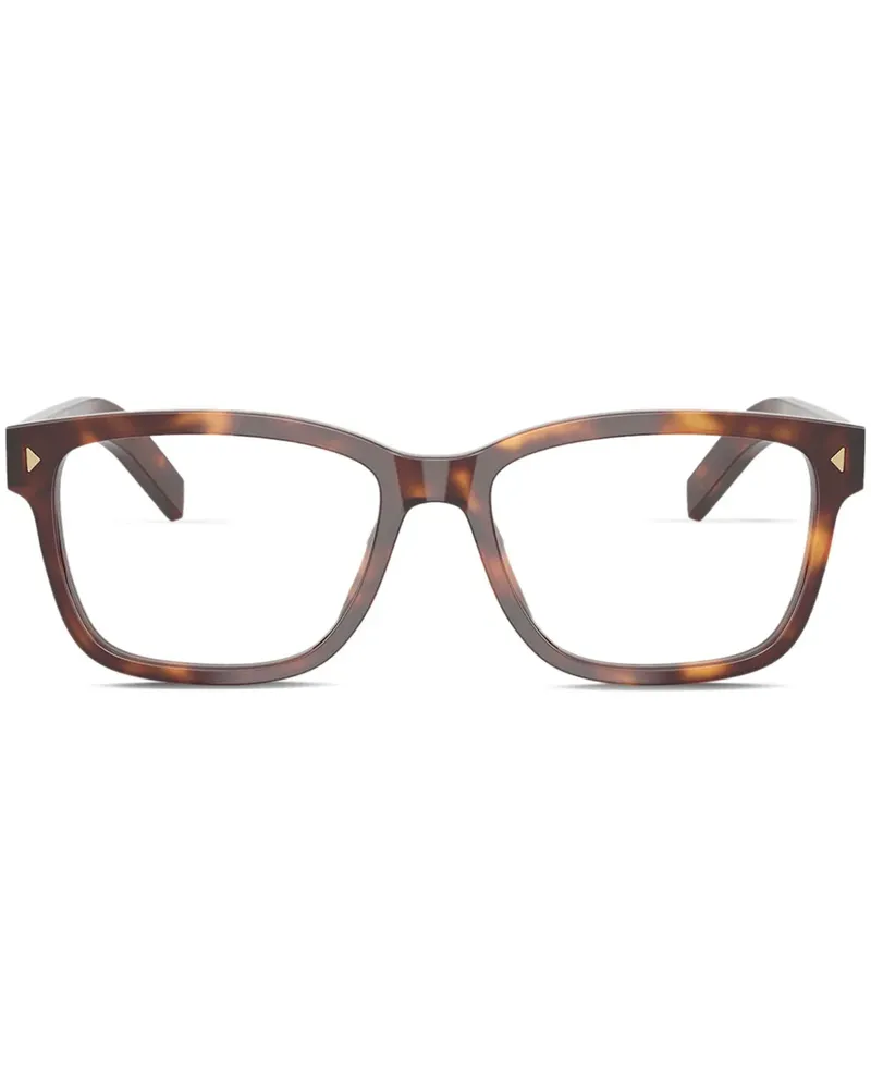 Prada Brille mit eckigem Gestell - Braun Braun