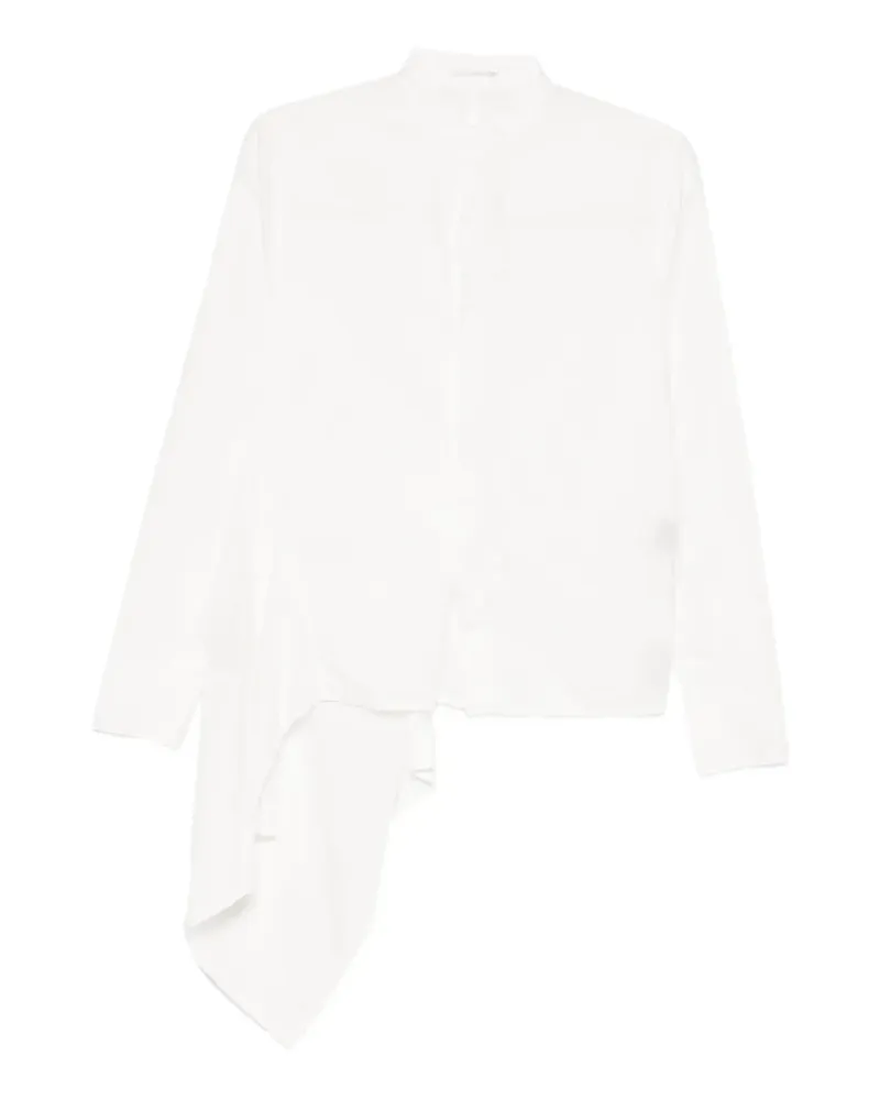 Yohji Yamamoto Asymmetrische Bluse - Weiß Weiß