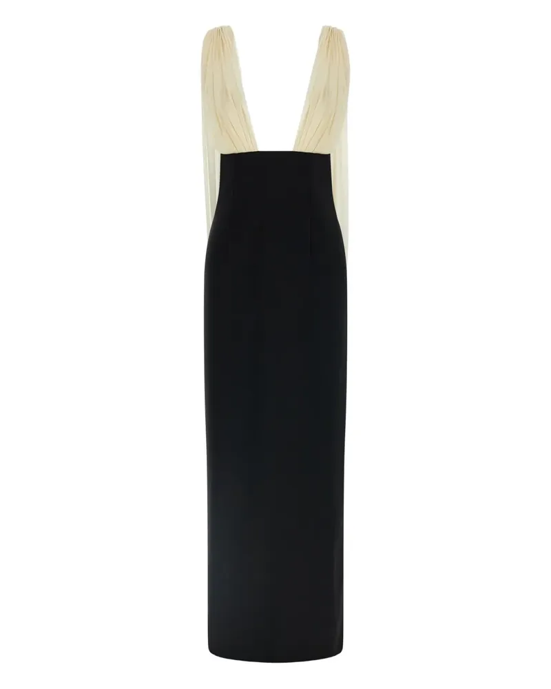 ARMARIUM V-neck maxi dress - Schwarz Schwarz