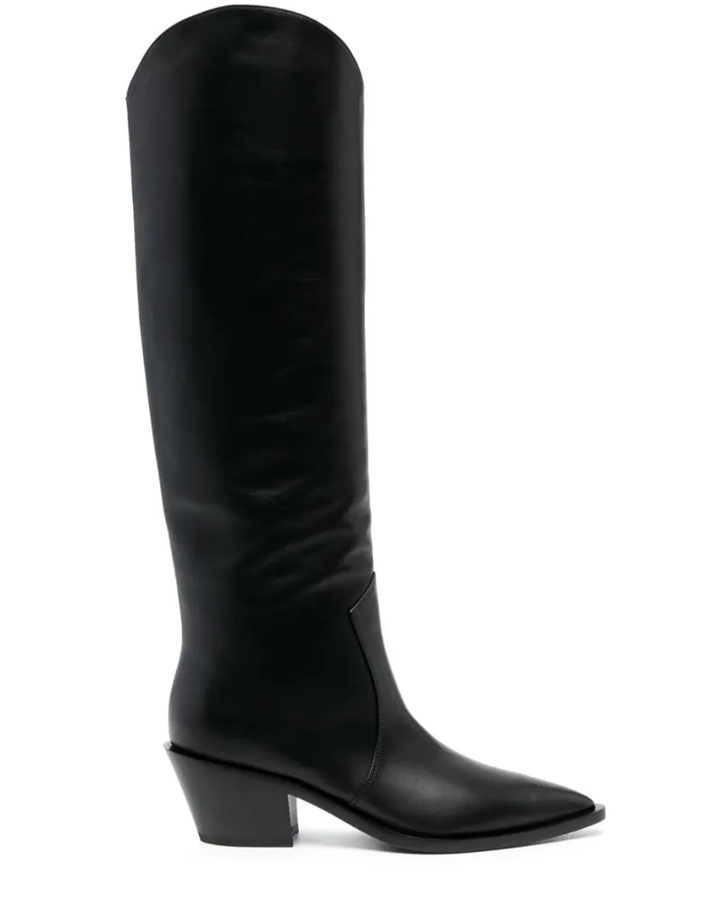 Gianvito Rossi Kniehohe Stiefel - Schwarz Schwarz