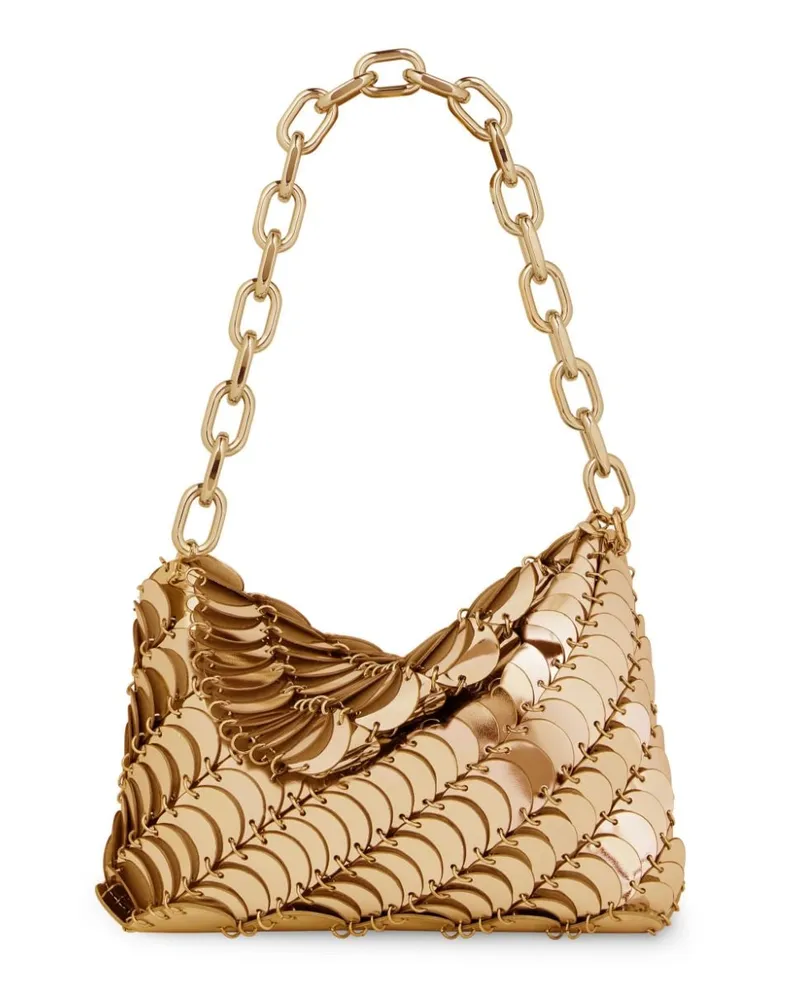 Paco Rabanne Schultertasche mit Chainmail-Effekt - Gold Gold