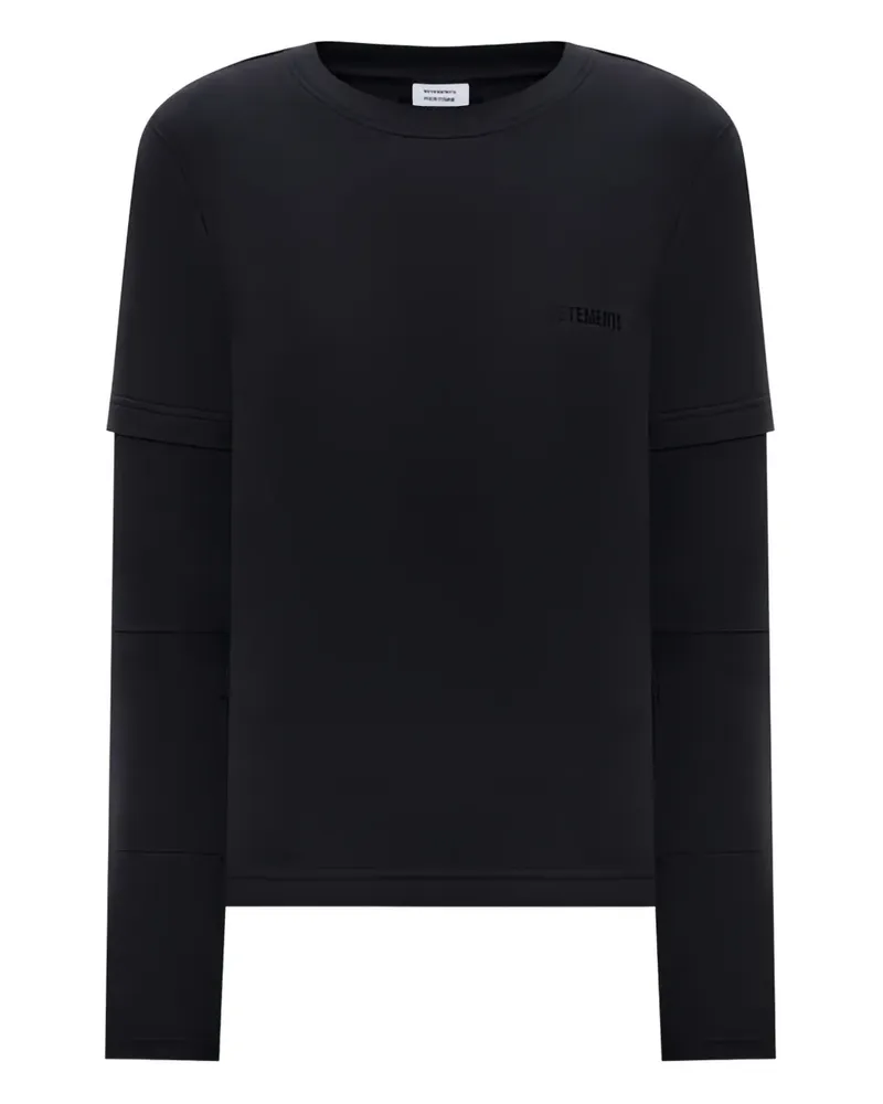 VETEMENTS Langarmshirt im Layering-Look - Schwarz Schwarz