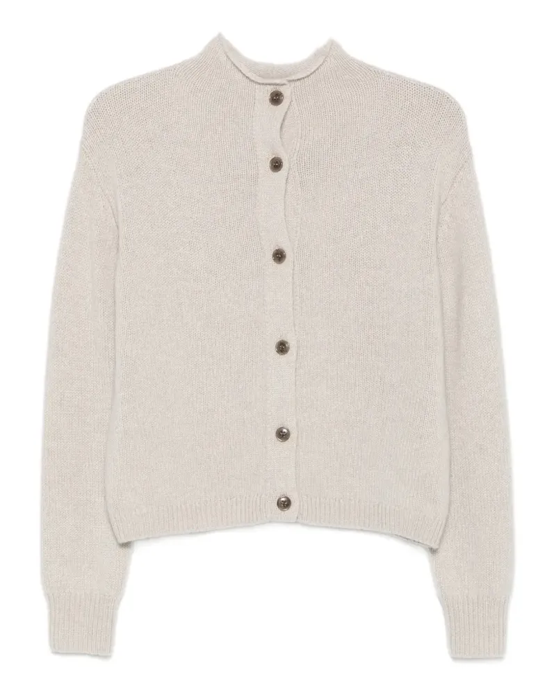 Lisa Yang crew-neck cardigan - Nude Nude
