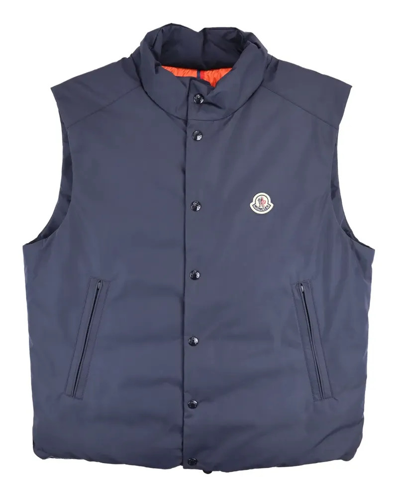 Moncler Gesteppte Pilat Weste mit Druckknopf - Blau Blau