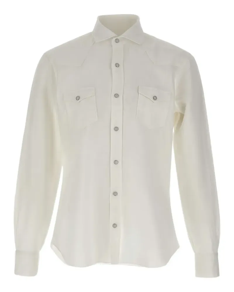 BARBA flap-pocket button-fastening shirt - Weiß Weiß