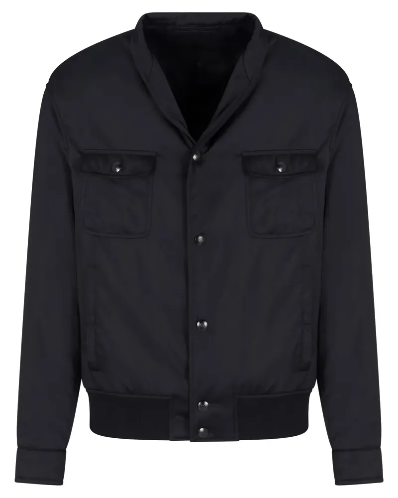 Giorgio Armani Bomberjacke mit Kontrasteinsätzen - Schwarz Schwarz