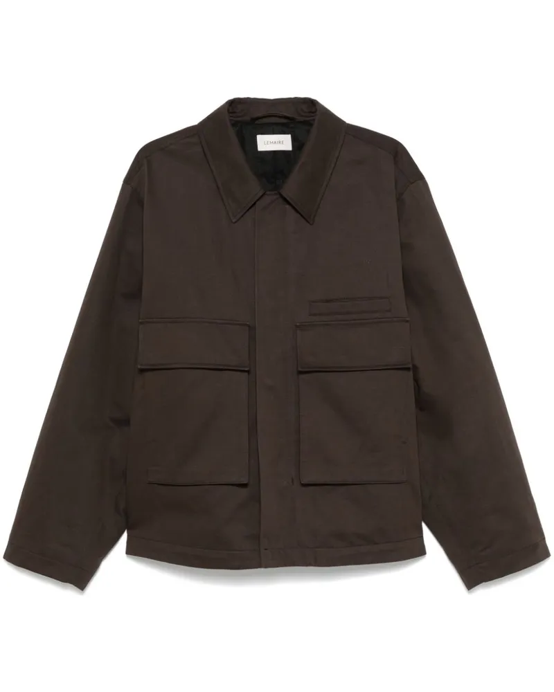 Christophe Lemaire Jacke mit 3D-Taschen - Braun Braun