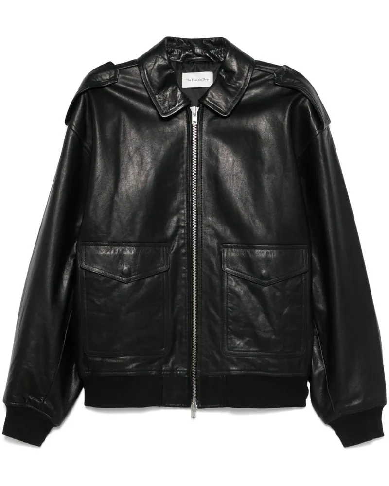 FRANKIE Shop Viper Lederjacke - Schwarz Schwarz