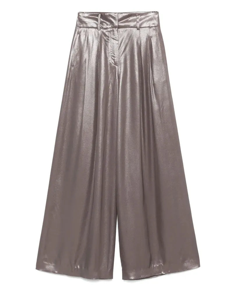 Peserico Hose mit Faltendetail - Braun Braun