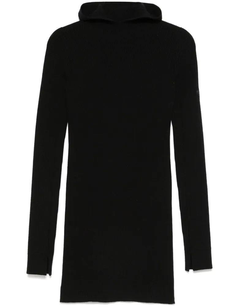 Fendi Minikleid aus geripptem Strick - Schwarz Schwarz