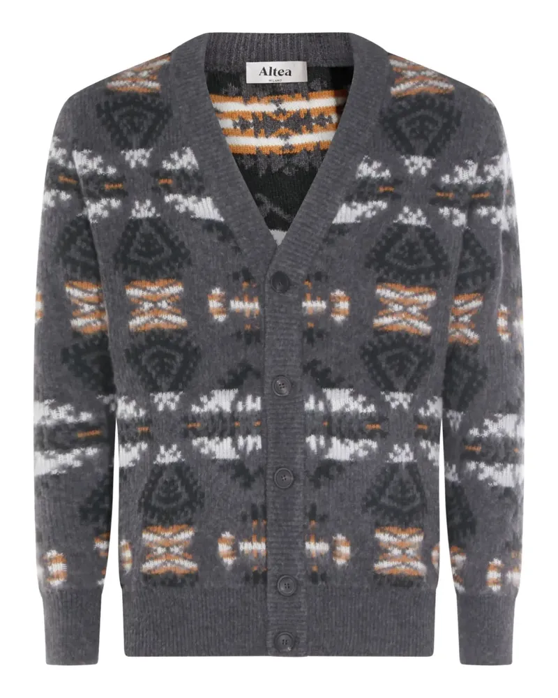 Altea patterned button cardigan - Grau Grau