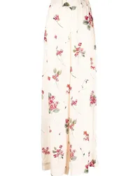 Twin-Set Palazzohose mit Blumen-Print Nude