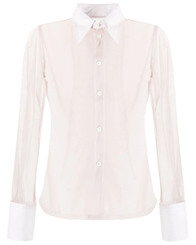 Maison Margiela Semi-transparentes Hemd - Nude Nude