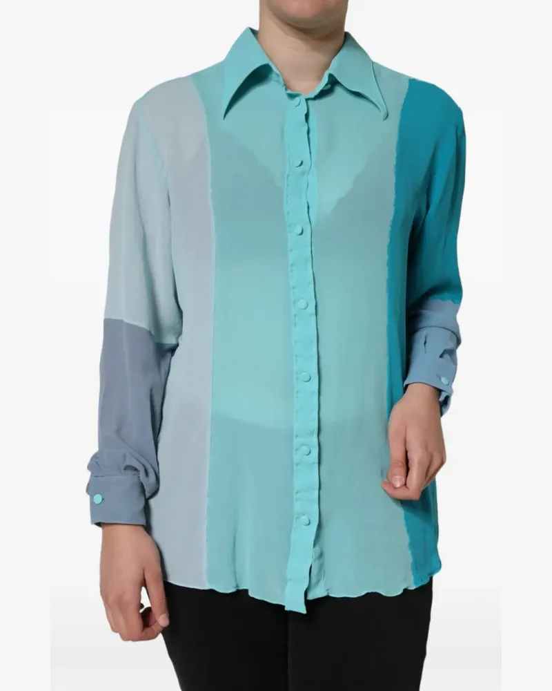 Dolce & Gabbana Hemd in Colour-Block-Optik - Blau Blau