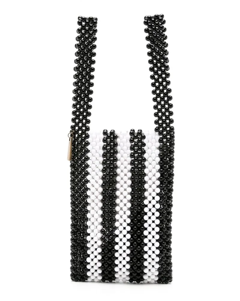 Nannacay Anna Tasche mit Perlen - Schwarz Schwarz