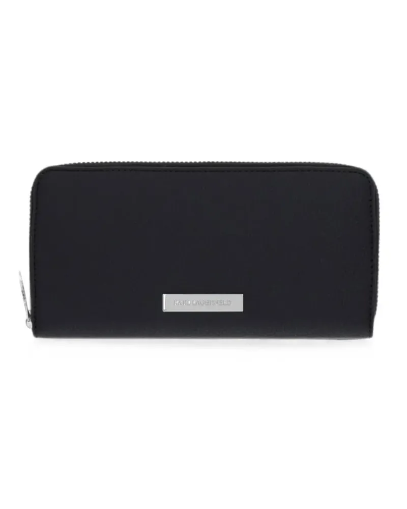 Karl Lagerfeld Ikon Pebble continental wallet - Schwarz Schwarz