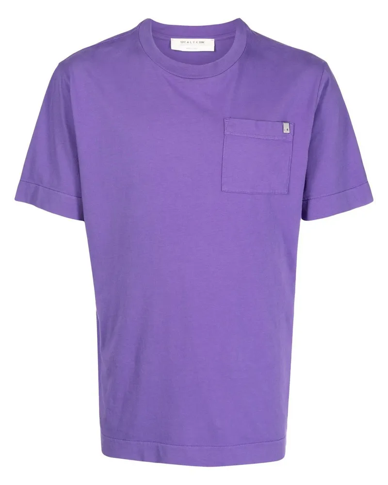 1017 ALYX 9SM T-Shirt mit aufgesetzter Tasche Violett