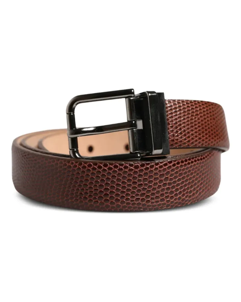 Dolce & Gabbana Gürtel in Eidechsen-Optik - Braun Braun