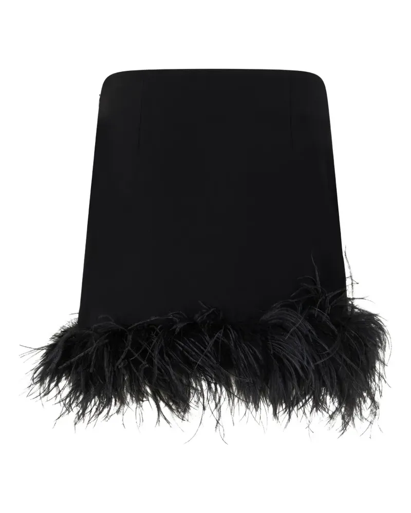 P.A.R.O.S.H. feather-trim skirt - Schwarz Schwarz