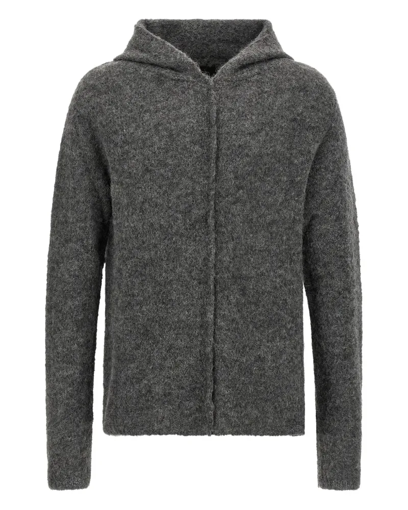 THOM KROM Hoodie aus Alpakawolle mit Reißverschluss - Grau Grau