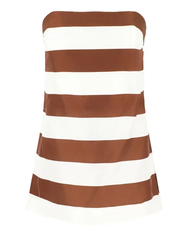 Cult Gaia striped strapless top - Weiß Weiß
