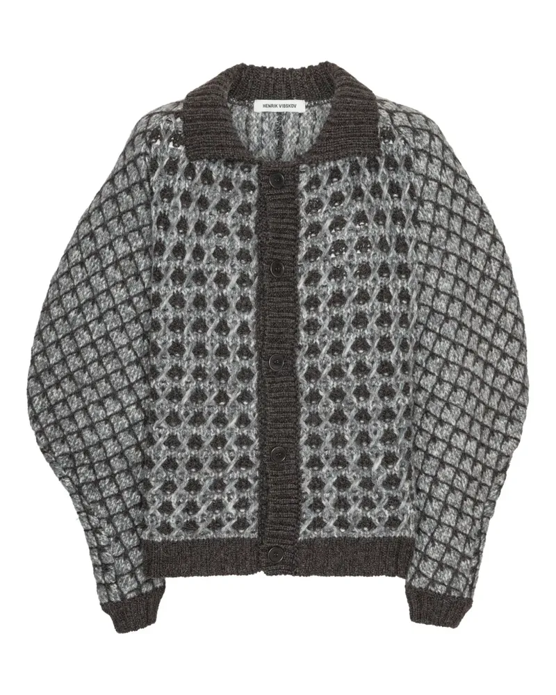 Henrik Vibskov Cardigan mit Rautenmuster - Braun Braun