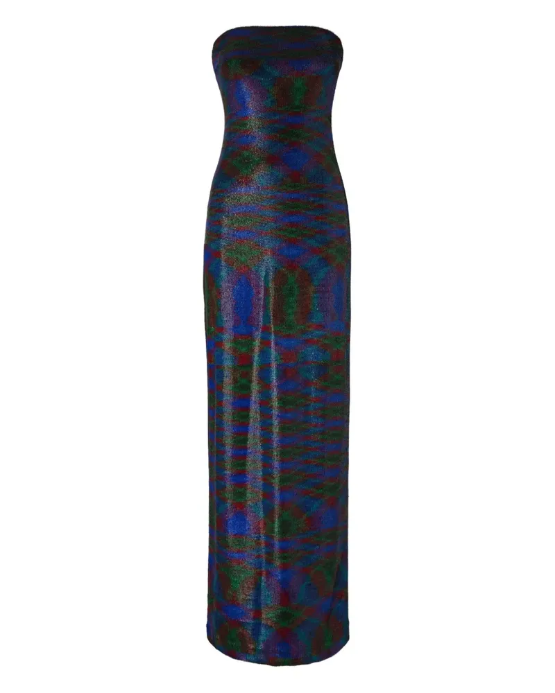 Missoni Schulterfreies Maxikleid mit Muster - Blau Blau