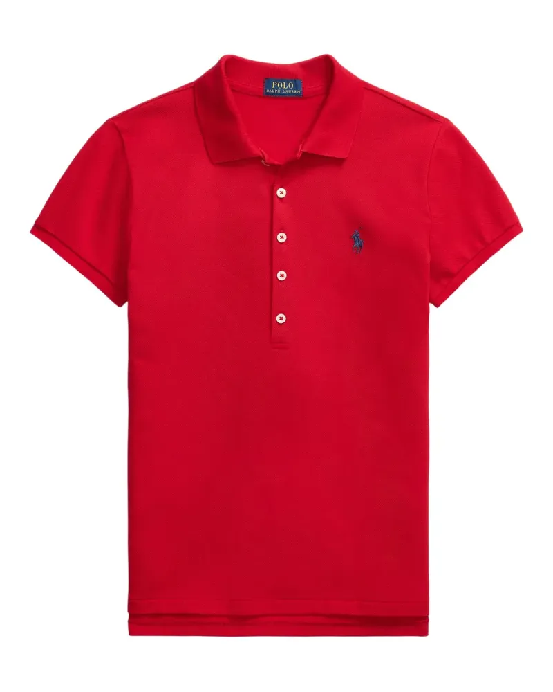 Ralph Lauren Poloshirt mit Knopfleiste - Rot Rot