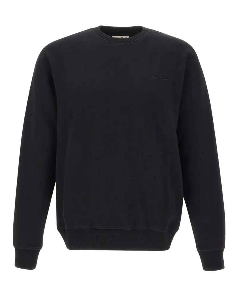 MC2 Saint Barth Schwarzes Fourseason Sweatshirt mit Logo-Stickerei Schwarz