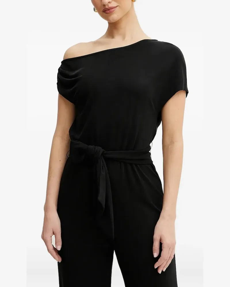 Guess Schulterfreier Jumpsuit - Schwarz Schwarz