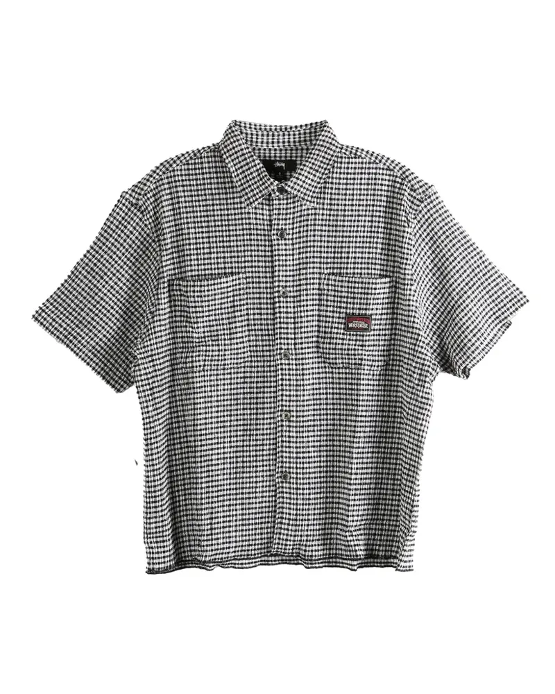 Stüssy gingham short sleeve shirt - Weiß Weiß