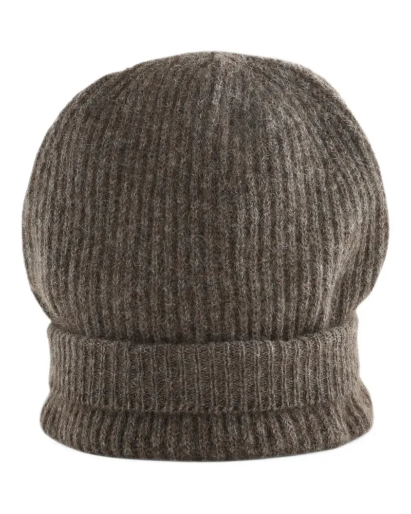 Uma Wang Soft beanie hat - Braun Braun