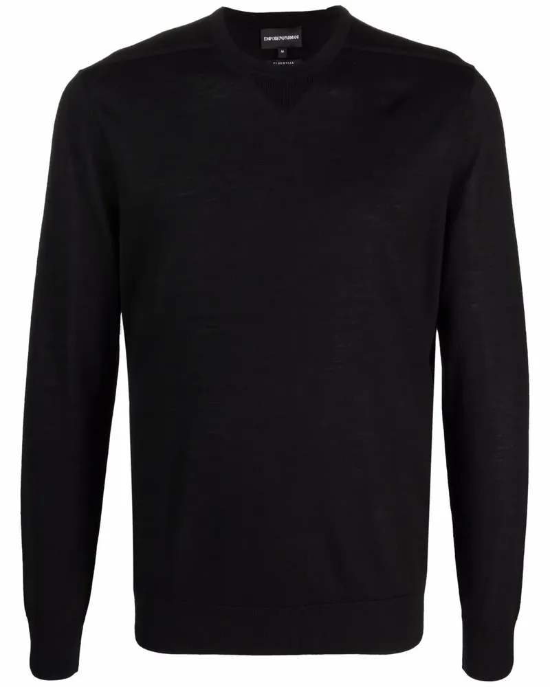 Emporio Armani Pullover mit Rundhalsausschnitt - Schwarz Schwarz
