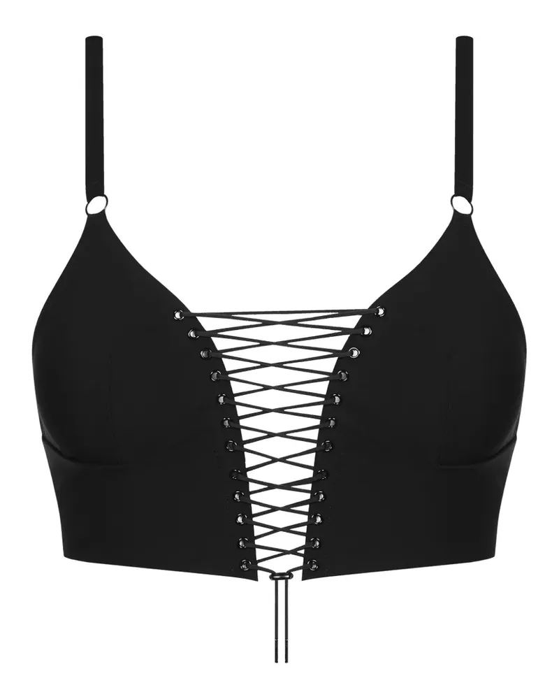 Maison Close Nuit Infinie Bustier - Schwarz Schwarz