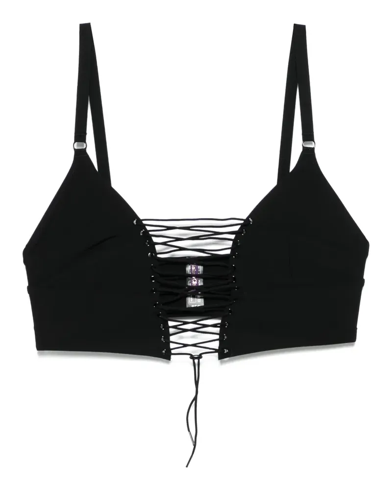 Maison Close Bustier Triangel-BH - Schwarz Schwarz