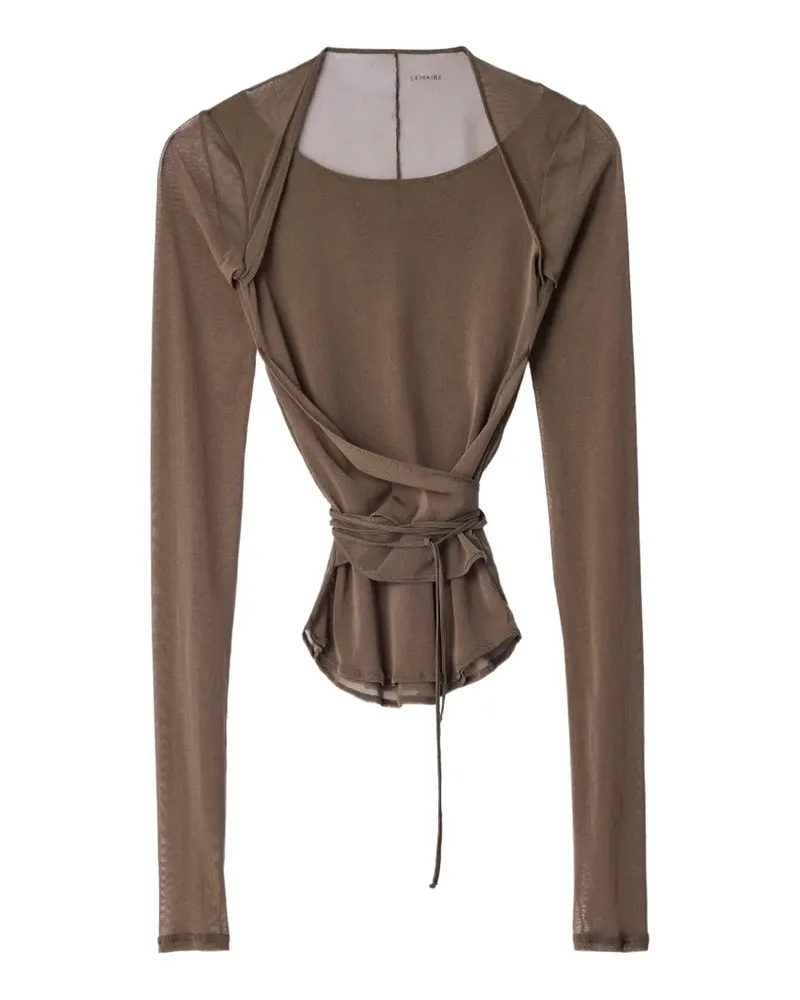 Christophe Lemaire ballerina wrap top in mesh jersey - Braun Braun