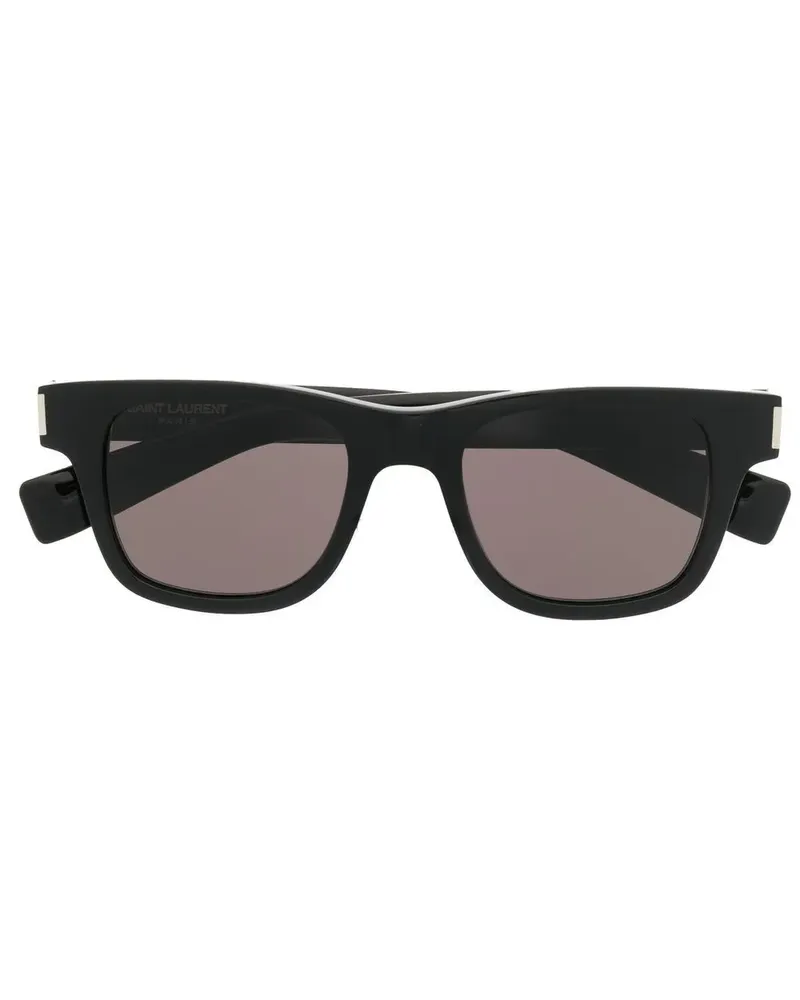 Saint Laurent Sonnenbrille mit eckigem Gestell - Schwarz Schwarz
