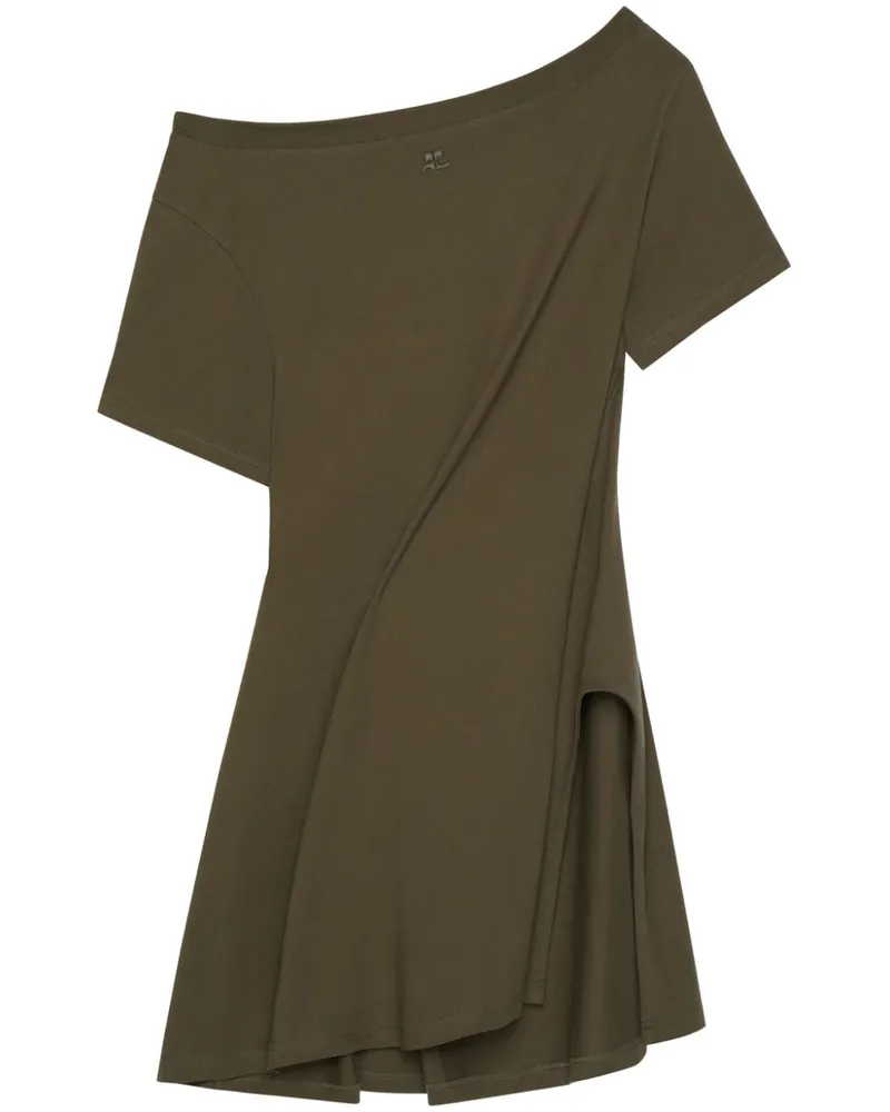 Courrèges Kleid mit U-Boot-Ausschnitt - Grün Grün